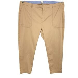 J Crew Women Plus Size 4X Patch Pocket Slim Boyfriend Chino Pants Tan NEW